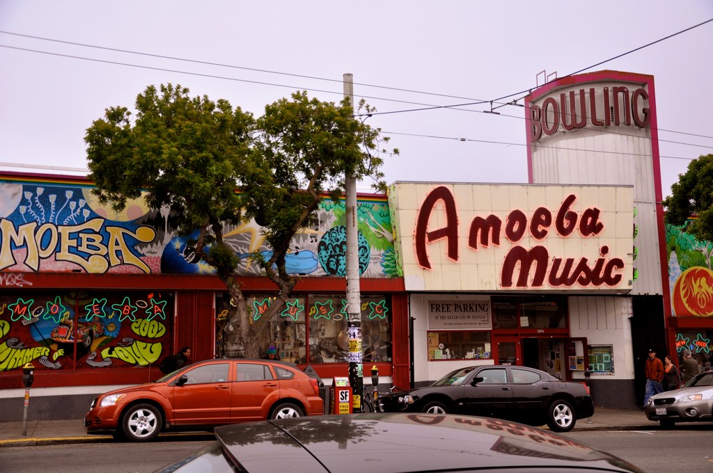 Amoeba Music in the Haight Ashbury neighborhood was one of the plaintiffs in a lawsuit against San Francisco over a sanctioned homeless encampment. Sarah Nichols / CC BY-SA 2.0