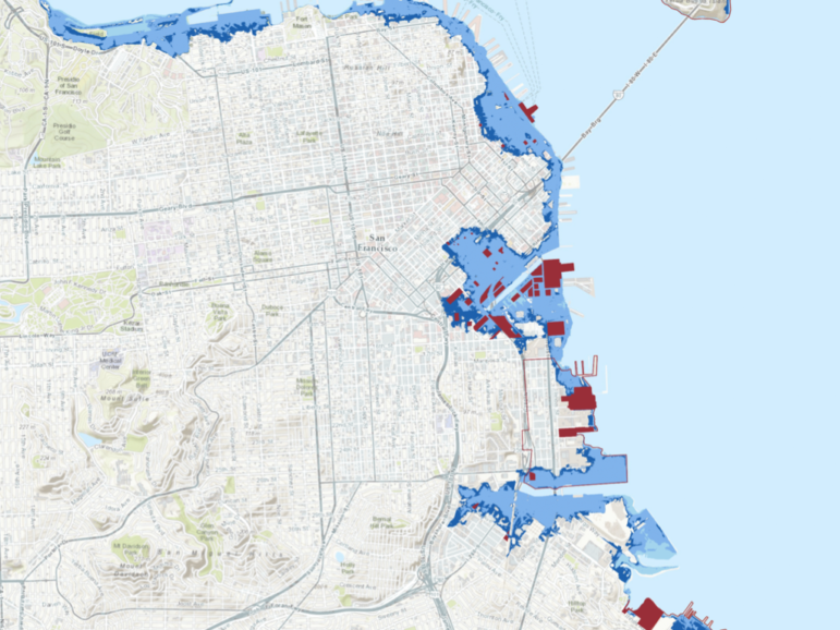 sea level rise SF map