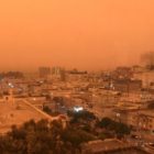 Smoke from wildfires turns the skies above San Francisco a dark orange on the morning of Sept. 9, 2020.