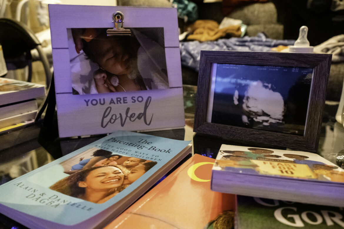 Supreme’s ultrasound and firstborn pictures sit on a glass table in Tolbert’s living room. She reads children’s books to her baby such as “Corduroy” and “Feast for 10,” which are a few of her favorites. During Supreme’s nap times, Tolbert reads her parenting book, “The Good Ways to Raise Happy Children.”