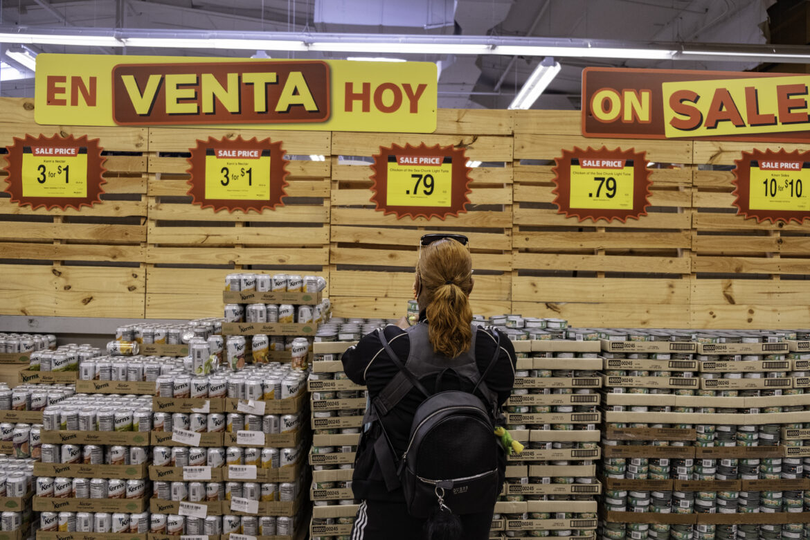 At the grocery store, Tolbert loads up her cart with canned tuna. She stocks up on dry goods and nonperishables from Foods Co. on Folsom and 14th streets in San Francisco. At this store, she is able to cash in her food vouchers from the Black Infant Health program.