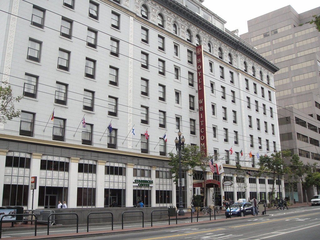 San Francisco has opened 28 shelter-in-place hotels for people experiencing homelessness including the ornate and historic Hotel Whitcomb, pictured, on Market Street. Altogether, there are more than 2,000 rooms available to shelter in place.