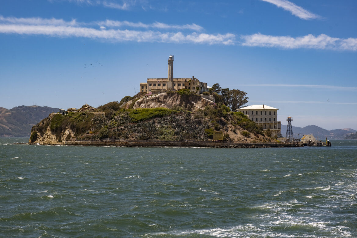 View of Alcatraz, approaching by ferry