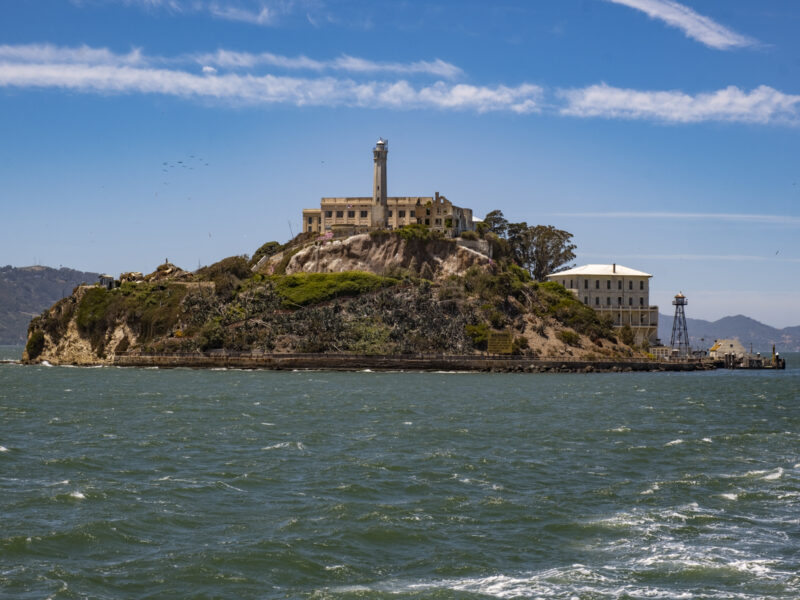 View of Alcatraz, approaching by ferry