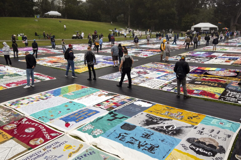 The AIDS Memorial Quilt was unfurled recently in San Francisco’s Golden Gate Park for its largest display in a decade.