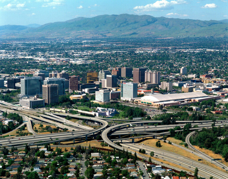 Aerial view of the city of San Jose.
