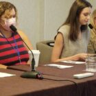 Ariana Riley, Ally Cable and Jill Michelle Montes speak about their reunification camp experiences at an Institute on Violence, Abuse and Trauma conference in San Diego. Kathleen Russell, executive director of the Center for Judicial Excellence, describes reunification therapy programs as “harmful and traumatic.”