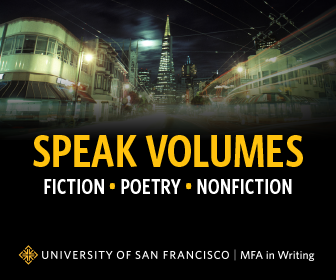 an ad for USF masters in writing program